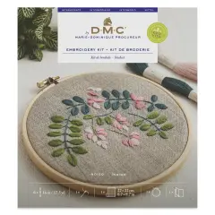 DMC The Designer Collection Eco Vita Embroidery Kit - Indigo Flowers