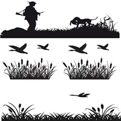 Ducks Hunter and Cattails Birthday Border Cake Side Strips