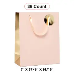 Stylish Two-Tone Metallic Euro Totes 7'' x 37/8'' x 91/16'' Pink