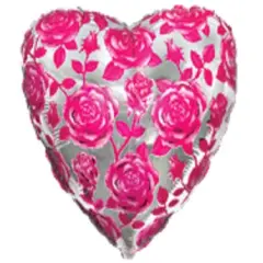 FLORAL HEART FOIL BALLOON - IN STORE ONLY