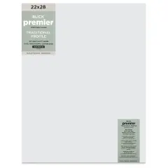 Blick Premier Stretched Cotton Canvas - Traditional Profile, Back-Stapled, 22" x 28"