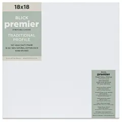 Blick Premier Stretched Cotton Canvas - Traditional Profile, Splined, 18" x18"