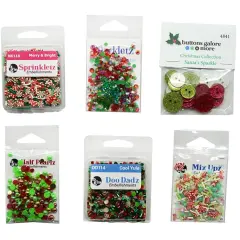 Christmas Embellishments Variety Bundle for Crafts and DIY Projects