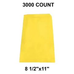 Premium Colored Paper Merchandise Bags 8 1/2" x 11" Sunbrite Yellow