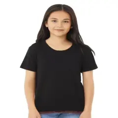 BELLA + CANVAS&reg; Triblend Crew Neck Short Sleeve Tee Shirt For Youth - 3413Y Solid black triblend