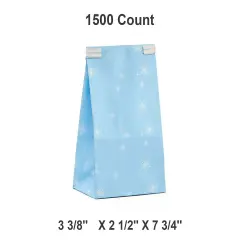 3 3/8&rdquo; x 2 1/2&rdquo; x 7 3/4&rdquo; Snowflake Tin Tie Bags for Holiday Gifts