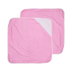 Craft Express 2 Pack Pink Sublimation Hooded Towels &ndash; Custom-Ready Baby Towels