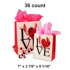 Sparkle Love Applique Euro Tote 7" x 3 7/8" x 9 1/16" Durable Elegant