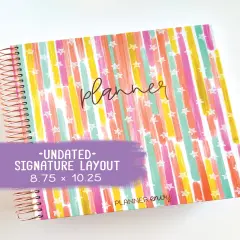 Undated Planner - Signature Layout, Spiral Bound - "Stars & Stripes" (#010)