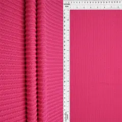 1 Yard Double Knit Cozy Fabric 240 GSM, 77% Polyester 18% Rayon 5% Spandex Blend 56/57" Width FUCHSIA