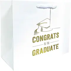 Pack/6: Grad White Gift Bag