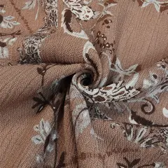 1 Yard Rayon Crinkle Crepon Fabric Rose, 50/52" Wide Lightweight Apparel Material