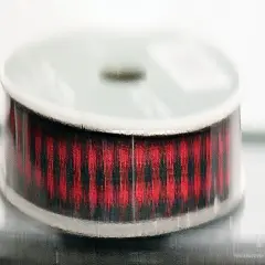 Celebrate It Christmas Red/Black Plaid Ribbon