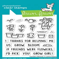 Lawn Fawn Clear Stamps 3"X4"-Garden Mouse