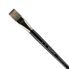 Creative Mark Hamburg Premiere Professional Oil Painting Brushes - Flat #24 Oil Paint Brush - Handmade in Germany, Natural & Synthetic Hair Blend, Long Triple-Lacquered Birch Handle