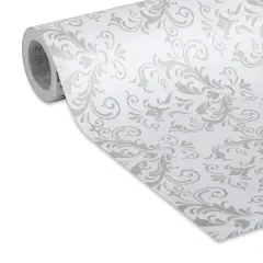 Duck EasyLiner Adhesive Laminate - Gray Damask, 20" x 15 ft