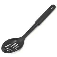 Chef Craft 11.5" Basic Heat Resistant Nylon Slotted Serving Spoon Black