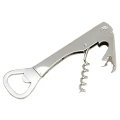Chef Craft Combination Compact Corkscrew and Bottle Opener - Great for Travel and Camping