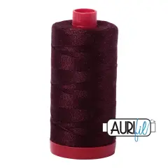 Very Dark Brown (2465) | 12wt Large Spool (325M / 356Y) | Aurifil Thread