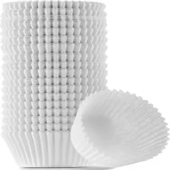 White Cupcake Liners | 400 Standard Size Baking Cups | Greaseproof, No Smell Cupcake Wrappers | Muffin Liners for Desserts & Candies | Cupcake Liner for Holidays, Birthdays & Protein Balls