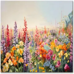 Adults' Paint-by-Number Kits Garden in Full Bloom Painting by Number Kits On Canvas Colorful Flowers Oil Painting Flameless Paint by Numbers for Adults Beginner