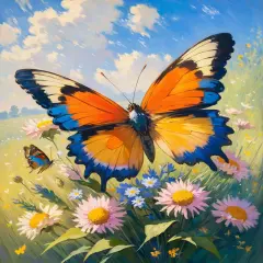 Butterfly Paint by Numbers Kit for Adults Daisy Adult Paint by Number Kits Flower Canvas Painting Kit for Beginner Oil Painting Kits for Gift Home Wall Decor 16x20 Inch