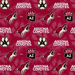 NHL Licensed Arizona Coyotes Tone On Tone 1199-COY Cotton Fabric by the Yard