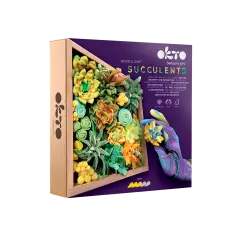 OKTO Sensory Art 3D Woodcraft &ldquo;Energy&rdquo; &ndash; Succulent Craft Kit