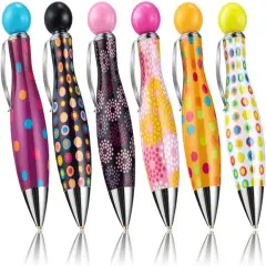 6Pcs Diamond Painting Drill Pens 5D DIY Diamond Art Pens Tools Sticky Pen Rhinestone Picker Quick Point Pen Cross Stitch Embroidery Accessories for Nail Art Decoration (Multicolour)