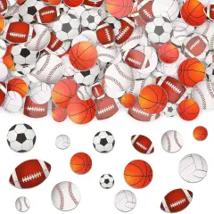 300Pcs Foam Sports Stickers for Kids Self-Adhesive Stickers Including Basketball Football Soccer Volleyball Sports Party Favors for Kids Arts Crafts Decoration Supplies