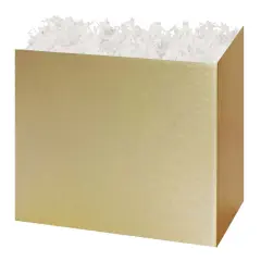 Pack/6: Gold Metallic Basket Box - 6-3/4 x 4 x 5"