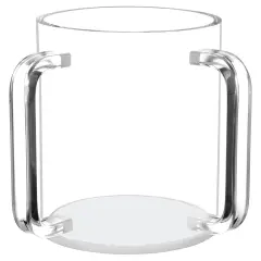 Clear Lucite Wash Cup with White Base