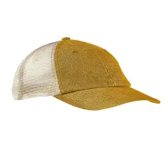 Econscious&reg; Washed Hemp Blend Trucker Hat OLD GOLD/ OYSTER