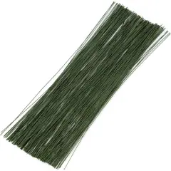 200 Pieces 22 Gauge Dark Green Floral Stem Wire 14 Inch Stem Wire Flower Making Accessory Florist Wire for Crafts Flower Arrangement Stem Wrapping DIY Bouquet Wreath Making Supplies