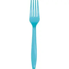 288 pc Bulk Bermuda Blue Plastic Forks