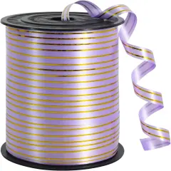 Curling Ribbon-Light Purple Gold Balloon Curling Ribbons-250 Yards Balloon String for DIY Decor Gift Wrapping Ribbons and Bows for Christmas New Year Birthday Gifts Graduation Supplies