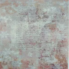 Weathered Elegance Designer Printed AIDA Fabric. Canvas for embroidery with an applied backgroundKF-1227A