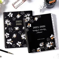 2025-2026 Planner - Weekly Monthly Planner from July 2025 - June 2026, Academic Calendar Planners 2025-2026 with To Do List, Tabs, Floral Cover