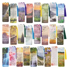100 Pack Christian Bookmarks with Religious Scriptures, Bible Verse Book Markers (6 x 2 In) Multicolor