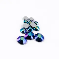 Crystal Lane DIY Combo Glass Flatback Rhinestones SS3 / SS6 / SS12 Jet AB