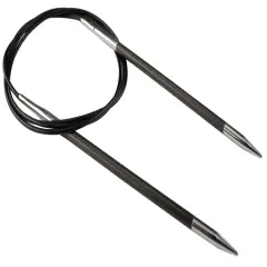KnitPro-Karbonz Fixed Circular Knitting Needles 24"-Size 7/4.50mm