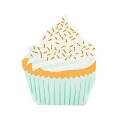 20 White Orange 11x9 in Cupcake Paper Cocktail Napkins Party Events Decorations