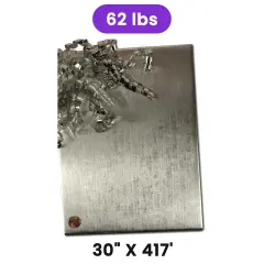 Bright Aluminum Embossed Metallic Wrapping Paper 30" x 417" Roll