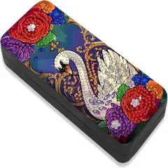 Animal Diamond Art Kits for Adults Small Diamond Painting Kit Gem Art Paint by Diamonds Dot Eyeglasses Case 5d Diamond Art DIY for Beginner Women Swan