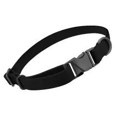 MiMu Small Silicone Dog Collar - Black 17in Stylish Dog Collar with Clasp Buckle