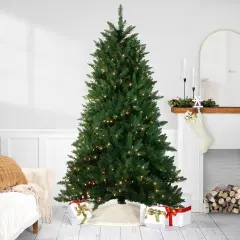 Northlight 7.5' Pre-Lit Medium Montana Pine Artificial Christmas Tree - Clear Lights Green