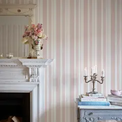 Rachel Ashwell Watercolour Stripe Pink Wallpaper