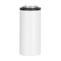 12oz Stainless Steel Skinny Can Coolers Sublimation-Ready Bulk- White