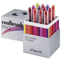 Karin Realbrush Pro Markers - Flower Colors, Set of 12
