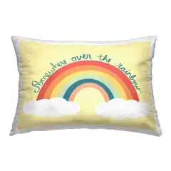Somewhere Over Rainbow Outdoor Printed Pillow Design by Ashley Singleton, 14 x 7 x 20